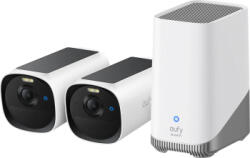 Anker Kit supraveghere video eufyCam E40 2K HD Incarcare solara MaxColour Vision Homebase 3 + 2 camere video (194644277475)