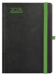 Kalendart Nero 2026 N015 A5 седмичен календар в черно и зелено 26T015N-006 (26T015N-006)