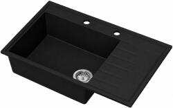 Ruvetti Axel 160 K chiuvetă din granit 79x50 cm negru 3001AXK_BC160K_W (3001AXKBC160KW) Chiuveta