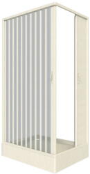 Italbox Zuhanyajtó, Italbox Luana 80100, fehér, 80x100x185cm, PVC, harmonika