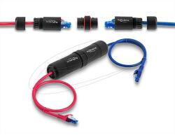Delock Kábelcsatlakozó RJ45 aljzat RJ45 aljzathoz, Cat. 6, M16 menettel és bajonettzárral, IP68 por- és vízálló (90780) - dellaprint