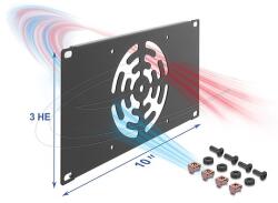 Delock 10 állvány takaró 1 ventilátor számára 120 x 120 mm méretű 3U sötétszürke (67434)