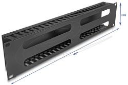 Delock 19 kábel elrendező panel 4 nyílással 2U fém fekete (81559)