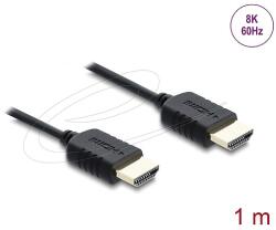 Delock Koaxiális High Speed HDMI kábel 8K 60 Hz 48 Gbps fonott borítással 1 m (81681)