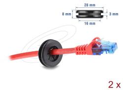 Delock Gumi kábelhüvely átmérője, kerek 20 mm fekete 2 db. (67323)