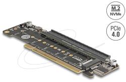 Delock PCI Express 4.0 x16 riser kártya 2 x M. 2 M kulcsos NVMe foglalattal sávszétválasztással (41802)