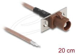 Delock Antenna kábel FAKRA F anya nyílt kábelek RG-316 20 cm 2 előrelyukasztott nyílással (90733)