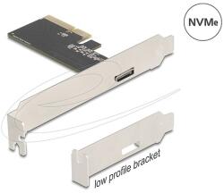 Delock PCI Express x4-kártya > 1 x külső OCuLink SFF-8612 - alacsony profilú formatényező (90965)