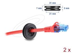 Delock Gumi kábelhüvely átmérője, kerek 25 mm fekete 2 db. (67325)