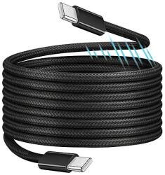 LogiLink USB 2.0 Type-C kábel, C/M - C/M, mágneses, 100W, nejlon, fekete, 1, 5 m (CU0232)