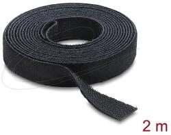 Delock Tépőzáras szalagtekercs fekete Hx 2 m x Sz 13 mm (19030)
