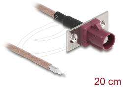 Delock Antenna kábel FAKRA D anya nyílt kábelek RG-316 20 cm 2 előrelyukasztott nyílással (90729)