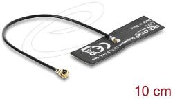 Delock WiFi 6 Antenna I-PEX Inc. , MHF I-dugó 4, 5 - 5, 0 dBi mindenirányban rögzíthető, csatlakozó kábellel (1.13, 10 cm), NYÁK-lap, belső öntapadós (12724)