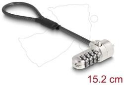 Navilock Laptop biztonsági kábel számkombinációs zárral 15, 2 cm hosszú Kensington Slot-hoz 3 x 7 mm (20942)