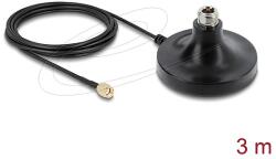 Delock Antenna mágneses talp 1 x N jack - 1 x RP-SMA dugó ULA100 3 m kültéri fekete (81491)
