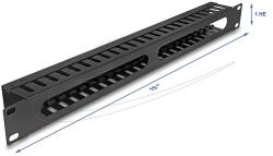 Delock 19 kábel elrendező panel 2 nyílással 1U fém fekete (81558)