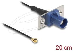 Delock Antenna kábel FAKRA C apa - MHF I apa 1, 13 - 20 cm 2 előrelyukasztott nyílással (90731)