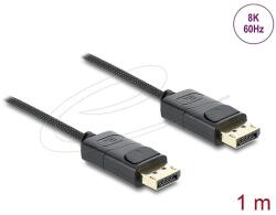 Delock Koaxiális DisplayPort kábel 8K 60 Hz fonott borítással 1 m (81673)