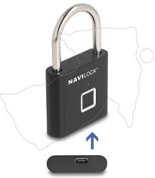 Navilock Lakat ujjlenyomattal 75 x 45 x 13 mm méretű fekete (20965)