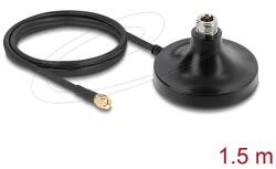 Delock Antenna mágneses talp 1 x N jack - 1 x SMA dugó ULA100 1 m kültéri fekete (81492)