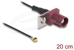 Delock Antenna kábel FAKRA D apa - MHF I apa 1, 13 - 20 cm 1 előrelyukasztott nyílással (90730)