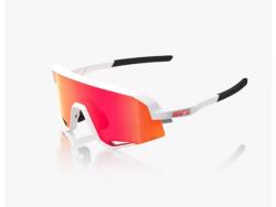 Ochelari 100% Slendale, matt white/HiPER red multilayer mirror
