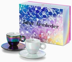 illy Cești de cappuccino din porțelan Illy Art Collection 2025 de John Armleder cu farfurioare 2 x 160 ml