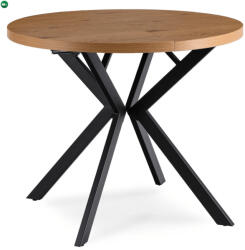 Mebel Elite DORIAN bővíthető étkezőasztal 80-160 cm arany tölgy/fekete