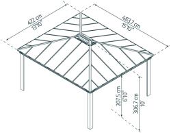 Palram Canopia Dallas Pavilon 360 x 483 cm pavilon (706082)