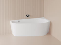 Foglia Cada freestanding dreptunghiulara, compozit alb mat, interior lucios, 165x84x58 cm, Foglia Isabella (641254162103)