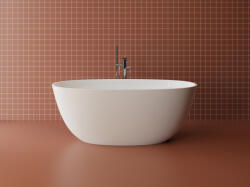 Foglia Cada freestanding ovala, compozit alb lucios, 160x78x61 cm, Foglia Heritage (640492161103)