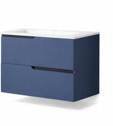 Fluminia Mobilier pentru lavoar incastrat 80 cm, albastru mat, Fluminia Bari (BARI-80 MOB BLU)