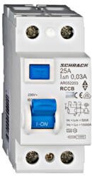 Schrack Hibaáram kapcsoló AMPARO 10kA 25A 2pólusú, 30mA - AR052203 (AR052203)