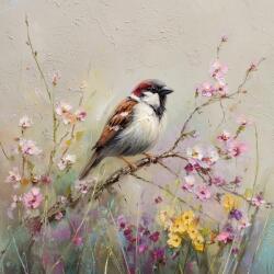 Styler Tablou pe pânză imprimat 32x32 cm Sparrow - Styler