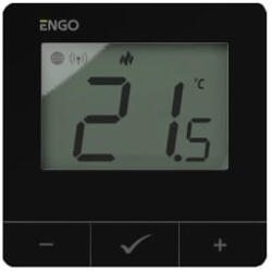 ENGO Termostat ambient ENGO E25, programabil, fara fir, negru, conectivitate ZigBee 3.0. 5 ani garantie (ENGE25-230B) - vivoza