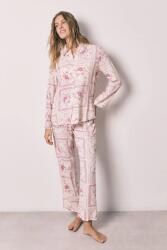 Women'Secret kétrészes pizsama női viszkóz - bézs XL - answear - 23 990 Ft