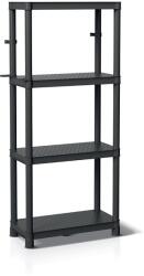 Prosperplast s. r. o Műanyag polcos állvány 58 x 28 x 131, 5 cm, fekete