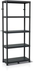 Prosperplast s. r. o Műanyag polcos állvány 74 x 36 x 172, 5 cm, fekete