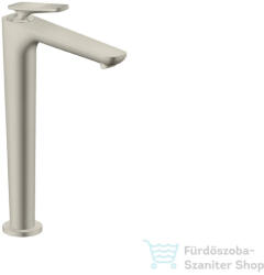 Hansgrohe AXOR CITTERIO C 250 hidegindításos, magasított mosdó csaptelep négyszög metszéses fogantyúval, nem zárható leeresztővel, rozsdamentes acél hatású 49051800 (49051800)