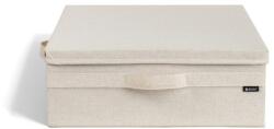 Bigso Бежова текстилна кутия за съхранение с капак 46x56x16 cm Soft Storage Low - Bigso (6964S0801-99)