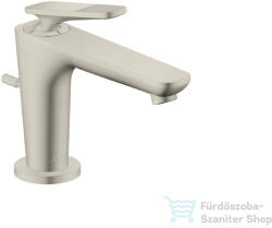 Hansgrohe AXOR CITTERIO C 90 hidegindításos mosdó csaptelep négyszög metszéses fogantyúval, automata leeresztővel, rozsdamentes acél hatású 49011800 (49011800)