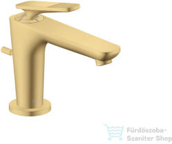 Hansgrohe AXOR CITTERIO C 90 hidegindításos mosdó csaptelep négyszög metszéses fogantyúval, automata leeresztővel, szálcsiszolt arany hatású 49011250 (49011250)