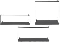 House Nordic Черни метални стенни рафтове в комплект от 3 бр. 40 cm Ulmo - House Nordic (4293011)