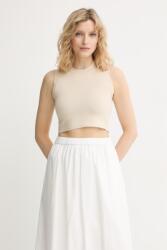 Weekend Max Mara crop top női viszkózzal - bézs XS