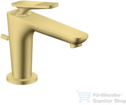 Hansgrohe AXOR CITTERIO C 90 hidegindításos mosdó csaptelep négyszög metszéses fogantyúval, automata leeresztővel, szálcsiszolt sárgaréz 49011950 (49011950)