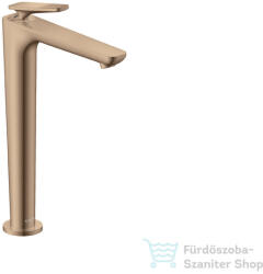 Hansgrohe AXOR CITTERIO C 250 hidegindításos, magasított mosdó csaptelep négyszög metszéses fogantyúval, nem zárható leeresztővel, polírozott vörös arany hatású 49051300 (49051300)