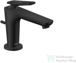Hansgrohe AXOR CITTERIO C 90 hidegindításos mosdó csaptelep négyszög metszéses fogantyúval, automata leeresztővel, matt fekete 49011670 (49011670)