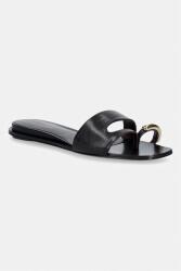 Tory Burch papucs lapos sarkú női bőr Pierced Slide - fekete Női 38