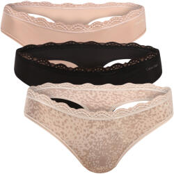 Calvin Klein 3PACK tanga damă Calvin Klein multicolore (QD5300-3FC) S (185460)