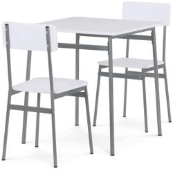 Artium 2 személyes étkezőgarnitúra 70x70x76 cm - MDF asztal és 2 szék AUT-O2122 WT (artAUT-O2122-WT)
